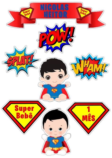 Superman Cake Topper, Superman Cakes, Superman Baby, Superman Birthday, Azerbaijan Flag, Batman Birthday Party, Batman Birthday, Gable Boxes, Topper Cake