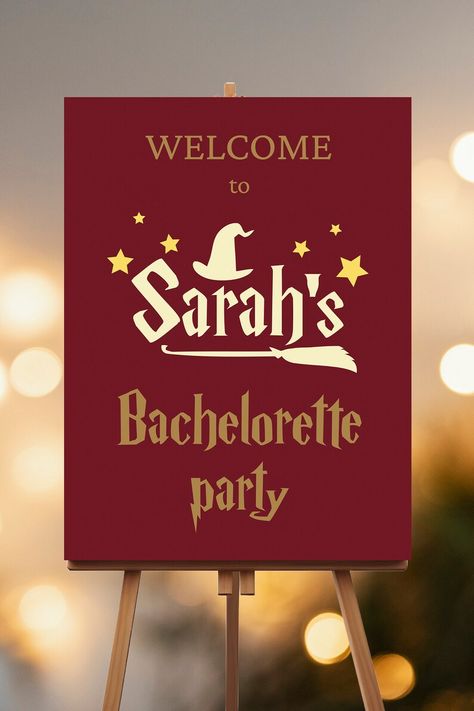 Wizard Bachelorette Party Welcome Sign Printable Magic Themed Bridal Shower Witch Hen Party Decorations HP Party Decor She Found Her Keeper - Etsy Lithuania Harry Potter Signs, Harry Potter Bachelorette Party, Hen Party Decorations, Welcome Sign Printable, Party Welcome Sign, Themed Bridal Shower, Wedding 2025, Bridal Shower Theme, Printable Signs