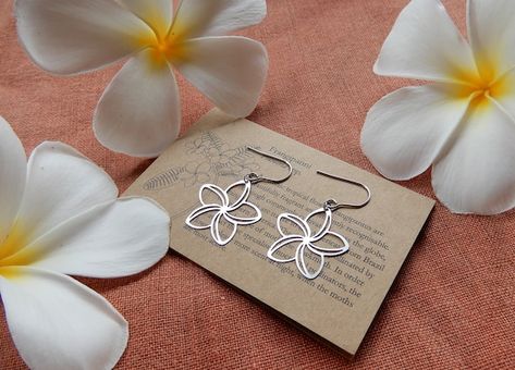 Pilates Business, Botanical Earrings, North Queensland, Illustration Botanique, Steel Earrings, Paper Packaging, Wild Flower, Stainless Steel Earrings, Tropical Flowers