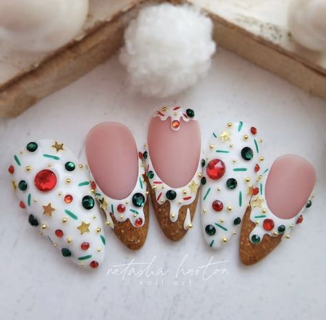 Nail Art Designs 2023, Nail Art Noel, Christmas Nails Diy, Cute Christmas Nails, Festival Nails, Cat Kuku, Xmas Nails, Christmas Nail Designs, Nagel Inspo