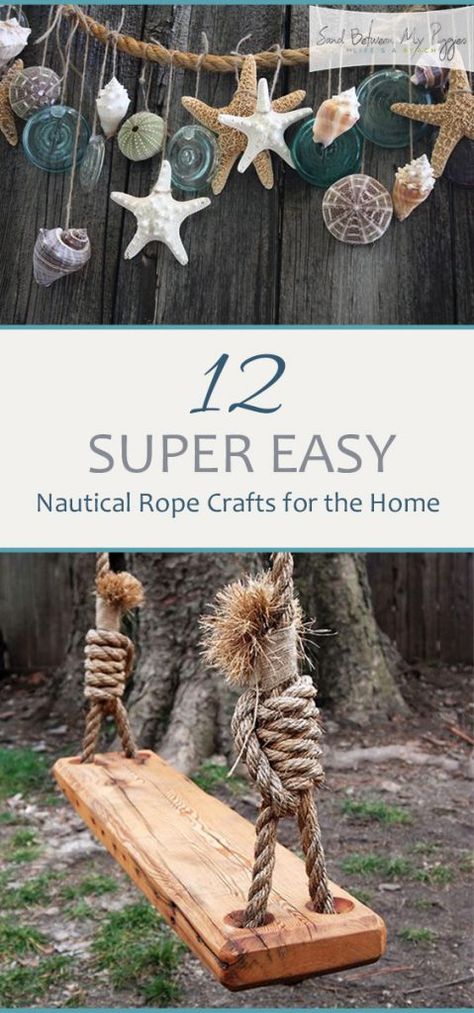 12 Super Easy Nautical Rope Crafts for the Home| DIY Ideas, Easy Crafts, DIY Crafts, Crafts for the Home, Nautical Rope Decor, Nautical Rope Crafts, DIY Crafts for the Home #NauticalRopeCrafts #DIYIdeas #DIYCrafts #EasyCrafts Nautical Rope Crafts, Diy Rope Design, Nautical Rope Decor, Crafts For The Home, Diy Projects For Men, Rope Projects, Nautical Crafts, Rope Decor, Rope Diy