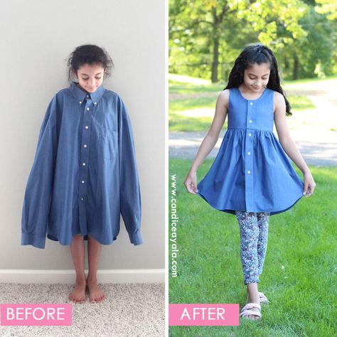 UPCYCLING PDF PATTERN [Shirt to Dress] | Candice Ayala Shirt Dress Diy, Kid Easter, Homemade Fashion, Shirt Upcycle, Robe Diy, 2025 Goals, Upcycling Clothes, Sewing Challenge, Easter Dresses