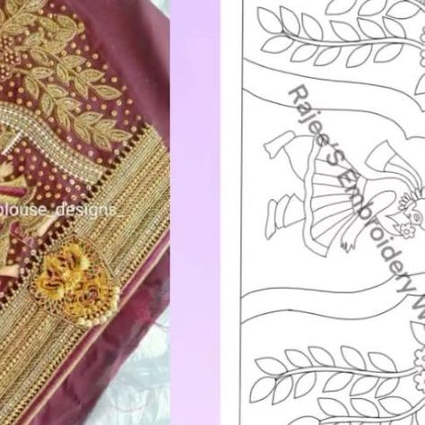 Rajee's Embroidery works on Instagram: "Day 8: 30 days free tracing designs for Aari embroidery..!! Elbow length sleeve pattern with groom motif ..!! Like and follow my page on Instagram and YouTube ..!! Comment below ‘ groom’ to get the free pattern ..!! #independenceday #triranga🇮🇳 #trending #reelsinstagram #reelsvideo #reelsviral #trendingreels #reelitfeelit #reelkarofeelkaro" Aari Work Tracing Patterns, Like And Follow My Page, Aari Embroidery, Embroidery Works, Follow My Page, Sleeve Pattern, Elbow Length Sleeve, Sleeves Pattern, Independence Day