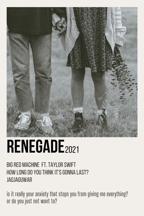 Renegade Taylor Swift Aesthetic, Renegade Taylor Swift, Taylor Swift Song Polaroid, Song Polaroid, Taylor Swift Discography, Taylor Swift Song, Beach Wall Collage, Aesthetic Posters, Polaroid Poster