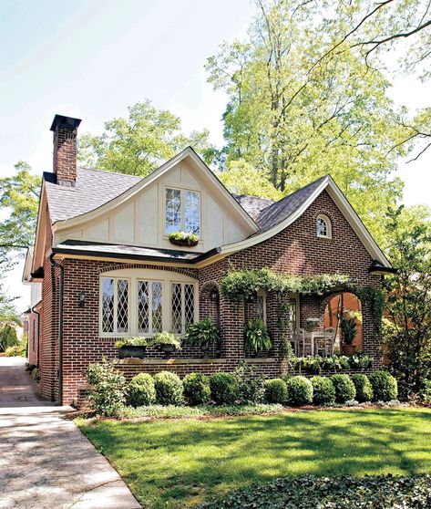 Siding Ideas, Storybook House, Tudor Cottage, Brick Siding, English Architecture, Storybook Homes, Tudor Style Homes, Tudor House, Exterior Cladding