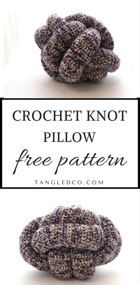 Knot Pillow Pattern, Decorative Quotes, Knot Knitting, Pillow Pattern Crochet, Crochet Knot, Pillow Knitting, Joining Yarn, Knot Stitch, Knot Pattern