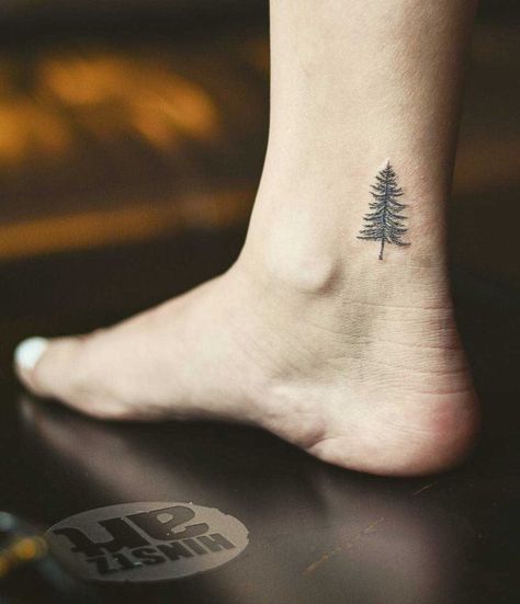 Evergreen Tattoo, Pine Tattoo, Pine Tree Tattoo, Mommy Tattoos, Tattoo Designs For Men, Small Hand Tattoos, Dainty Tattoos, Subtle Tattoos, Small Tattoo Designs