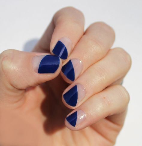 Navy Blue Nails, Nail Art Stripes, Nail Designs Ideas, Classy Nail Designs, Transparent Nails, Modern French, French Nail, Striped Nails, Good Bye