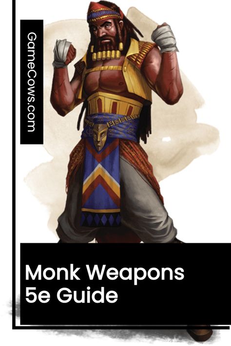 Monks in DnD 5e may be known for the lethality of their unarmed attacks, but that doesn’t mean they’re restricted to being unarmed! Read our comprehensive guide to Monk weapons in DnD 5e @GameCows .com #MonkClass #Dnd5e #monkweapons #dungeonsanddragons Monk Dnd, Dungeons And Dragons Board, Rpg Board Games, Fantasy Board Games, Board Games For Couples, Bo Staff, Game Of Thrones Dragons, Social Class, Family Board Games