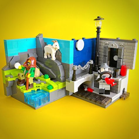 Series 25 habitats Lego Habitat, Film Noir Detective, Lego Gift Ideas, Lego Vignette, Lego Displays, Ninjago Minifigures, Lego Ninjago Minifigures, Lego Gift, Lego Scenes