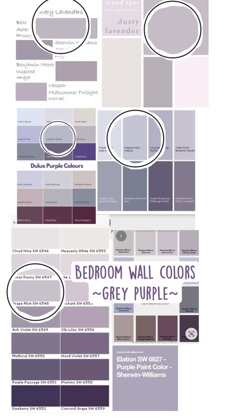 Wall colors, purple, grey, bedroom. Bedroom Wall Colors Grey, Lilac And Grey Bedroom, Benjamin Moore Purple, Purple I, Bedroom Wall Colors, Lilac Grey, Grey Bedroom, My Bedroom, Scent Bottle