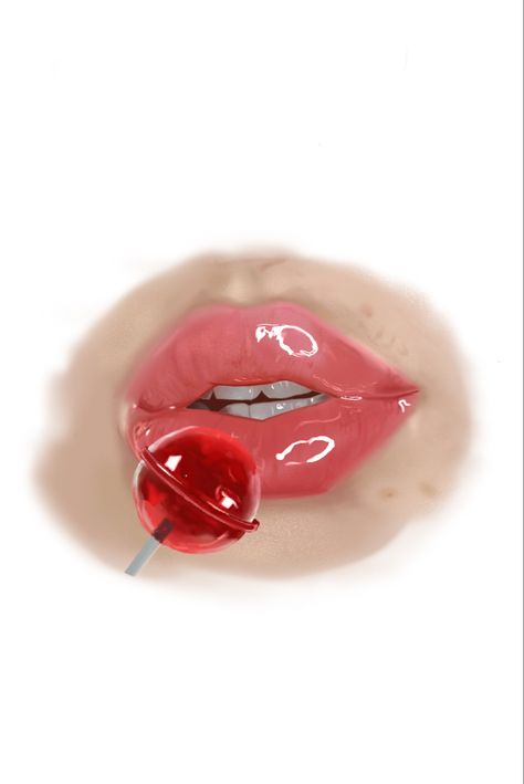 Lips Lollipop, Lollipop Lips, Drawing Procreate, Procreate Ipad Art, Procreate Ipad, Lips Drawing, Ipad Art, Lollipop, Digital Art