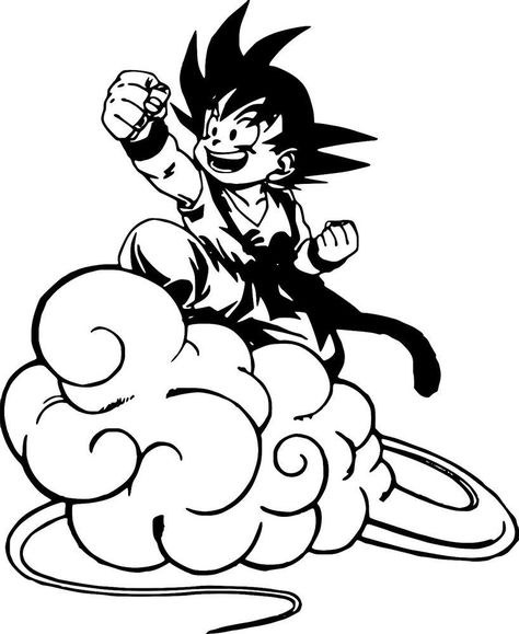 DB Nimbus Cloud Tattoo, Cloud Dragon, Dbz Tattoo, Nimbus Cloud, Kid Goku, Dragon Ball Tattoo, Cartoon Character Tattoos, Cloud Tattoo, Dragon Ball Painting