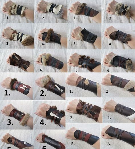 Dnd Outfits Inspiration Barbarian, Bracers Armor, Costume Viking, Viking Costume, Leather Armor, Cosplay Diy, Medieval Clothing, Fantasy Costumes, Arm Cuff