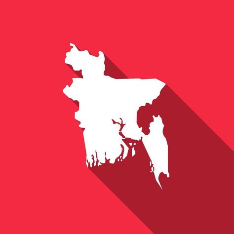 Map of Bangladesh on red Background with long shadow Red Bangladesh Map, Bangladesh Map Art, Red Bangladesh, Map Of Bangladesh, Bangladesh Map, Bus Cartoon, Insta Video, Classic Literature Books, Poster Background