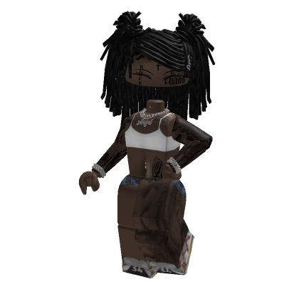 Black Roblox Avatars Girl, Roblox Black Avatar, Black Roblox Avatar, Pretty Roblox Avatars, Boho Aesthetic Outfit, Y2k Baddie Outfits, Black Avatar, Pretty Punk, Funny Face Photo