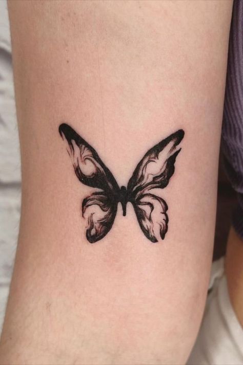 Tattoo design of an abstract butterfly by @SooSwift Trippy Tattoo Ideas, Trippy Tattoo, Borboleta Tattoo, Ram Tattoo, Yakuza Tattoo, Tattoo Butterfly, Sick Tattoo, Next Tattoo, Abstract Tattoo