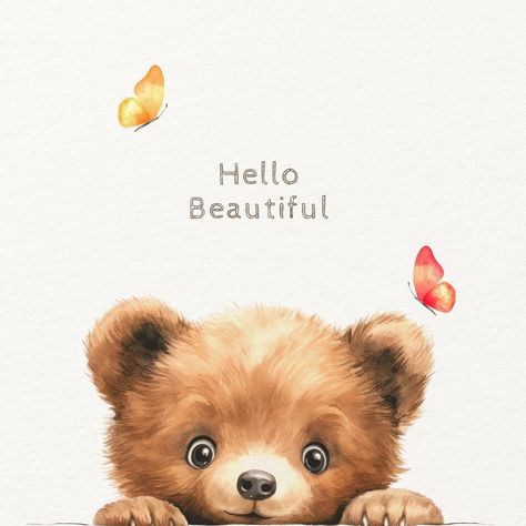 Hello Beautiful Quotes, Quote Instagram Post, Teddy Bear Quotes, Quote Instagram, Nice Designs, Bear Quote, Bear Illustration, Beautiful Quote, Mood And Tone