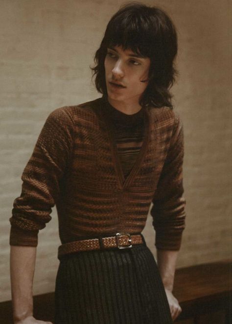 Best editorials Winter 2014 70s Mullet Man, 70's Fashion Men, 70s Style Men, Patterned Clothes, Bang Inspo, 70s Fashion Men, 70s Men, 70s Clothing, Moda Emo