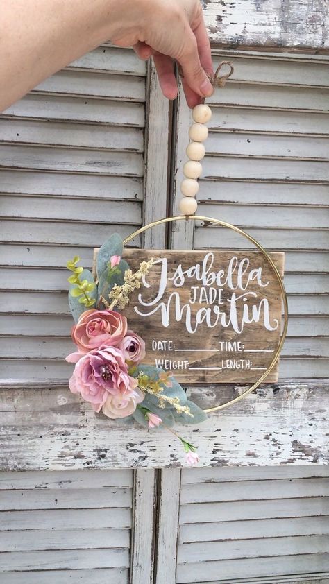 Hospital Sign, Hospital Signs, Idee Babyshower, Bow Holders, Hospital Door, نباتات منزلية, Birth Announcement Sign, Pinterest Diy Crafts