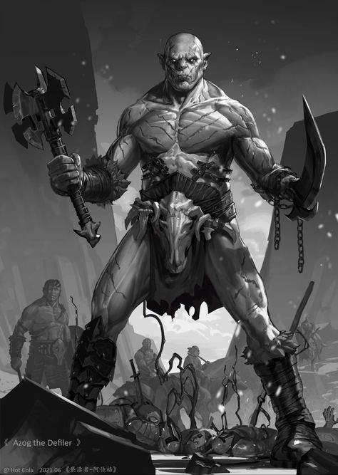 Azog The Defiler, The Hobbit, Tolkien Azog The Defiler Art, Orc Concept Art, Orcs Lord Of The Rings, Lord Of The Rings Orcs Art, Elf Hobbit, Lotr Orcs Art, The Hobbit Beorn Art, Lord Of The Rings Orcs, Bofur Hobbit