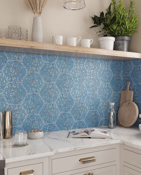 Looking to upgrade your kitchen backsplash? Check out Tile Club’s Corazza Terrazzo Shell Tiles! These terrazzo tiles with real seashells add a chic, coastal touch that’s perfect for a stunning backsplash. 🌊✨ Explore and shop the collection via the link in our bio! 🏡💫 #TileClub #KitchenUpgrade #CoastalChic #TileTrends #InteriorDesign Sea Glass Mosaic, Riviera Style, Shell Tiles, Shell Mosaic, Hexagon Tile, Living Room Furniture Layout, Ceramic Subway Tile, Terrazzo Tiles, Blue Shell