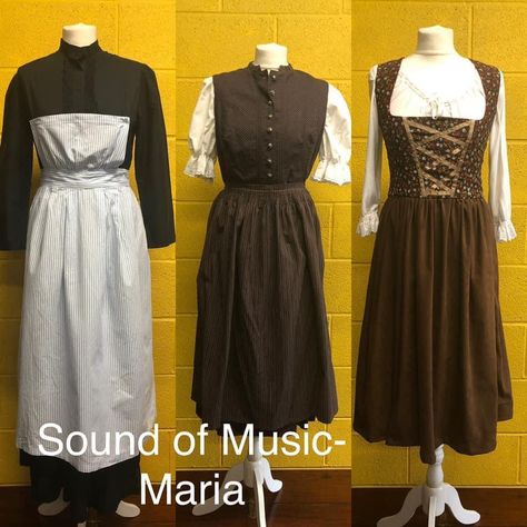 Transform your production of "The Sound of Music" with our stunning collection of costumes available to hire! From Maria's dresses to the Von Trapp children's outfits, bring your stage to life with authentic costumes that capture the magic of this fantastic musical. #theatrecostumes #theatre #soundofmusic #soundofmusiccostumes #amdram #anateurtheatre #dramagroups #schoolplay #vontrappfamily #cotswold #cotswoldcostumes The Sound Of Music Costumes, Maria Sound Of Music Costume, Sound Of Music Stage Design, Into The Woods Musical Costumes, Into The Woods Musical, Sound Of Music Costumes, Authentic Costumes, The Sound Of Music, Music Board