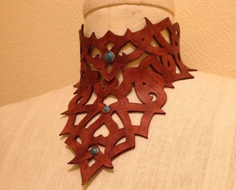 Leather Necklace : 8 Steps (with Pictures) - Instructables Leather Necklace Tutorial, Leather Jewelry Tutorials, Leather Necklaces, Leather Jewelry Diy, Vegetable Leather, Laser Cut Leather, Leather Leaf, Laser Cut Jewelry, Diy Jewelry Necklace