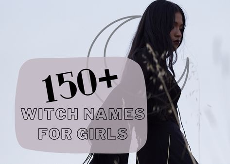 Are you looking for a witchy name for your baby girl? Choose from over 150 amazing mystical names on this list. Goth Girl Names List, Fae Names Girl, Goth Girl Names, Witchy Girl Names, Mystical Names Goddesses, Gothic Girl Names, Witchy Names, Mystical Names