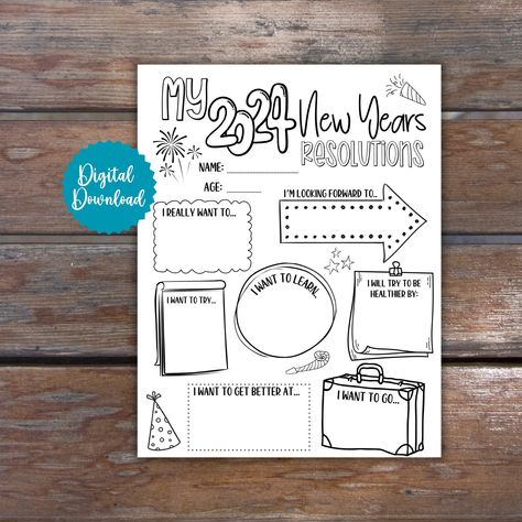 Family New Years Eve, New Year's Eve Activities, Staff Appreciation Week, Goals Template, Counseling Activities, New Year's Crafts, New Year's Resolutions, Spark Creativity, Christmas Invitations