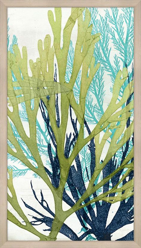 Sea Grass Drawing, Biodynamic Calendar, Coral Painting, Sea Artwork, Coastal Artwork, Sea Life Art, Foto Transfer, Peach Tree, Wendover Art