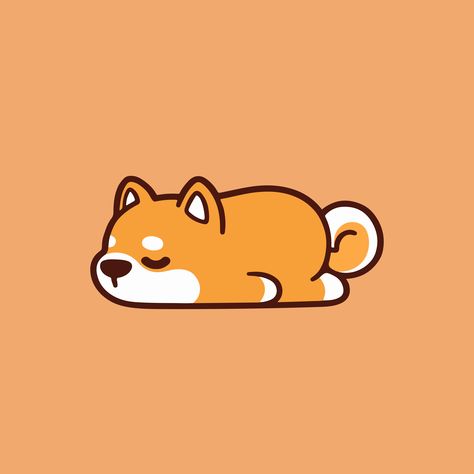 Cartoon Shiba Inu Art, How To Draw Shiba Dog, Kawaii Shiba Inu Drawing, Cute Shiba Inu Wallpaper, Shiba Inu Icon, Cute Shiba Inu Drawing, Shiba Inu Dog Drawing, Shiba Drawing, Shiba Illustration