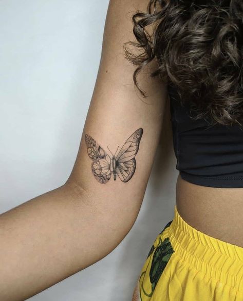 Inside Of Arm Tattoo, Mandala Tattoo Sleeve, Tattoo Dotwork, Skull Sleeve Tattoos, Mom Tattoo Designs, Butterfly Tattoos For Women, Silhouette Tattoos, Petite Tattoos, Tasteful Tattoos