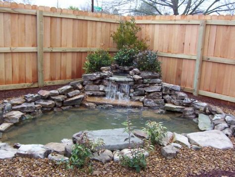 Corner Pond, Small Backyard Ponds, Backyard Waterfall, Backyard Ponds, Diy Pond, Fountains Backyard, Small Pond, Backyard Pond, Garden Ponds