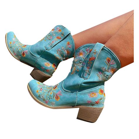 OKBOP Middle Heels Shoes-Retro Women'S Hiking Boots Winter Waterproof Walking Shoes Women Warm Christmas Womens Boots Clearance - Walmart.com Wedding Dress Boots, Ankle Cowgirl Boots, Cowgirls Boots, Cowgirl Shoes, Cowgirl Ankle Boots, Waterproof Walking Shoes, Cowboys Boots, Heel Stretch, Cowboy Wedding