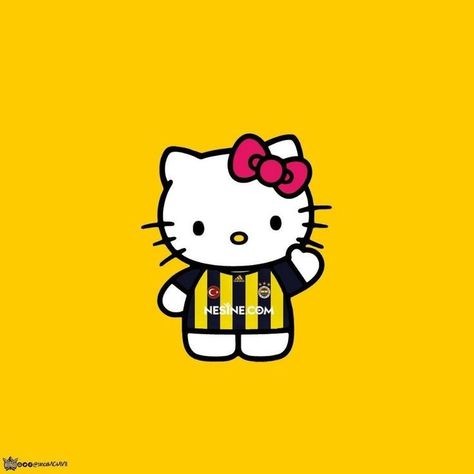 Hello Kitty, Soccer, Kitty, Black, Football