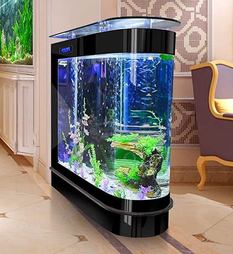 $2,599.00 Black Fish Tank 124Gal LED Aquarium Kit Upright Fish Tank Large Glass Fishbowl Glsaa Bar for Patios Living Office Room and Kitchen Fish Tank Bar, Black Fish Tank, Fish Tank Coffee Table, Luxury Living Room Inspiration, Glass Fish Bowl, Black Fish, Led Aquarium, Nature Aquarium, Aquarium Design