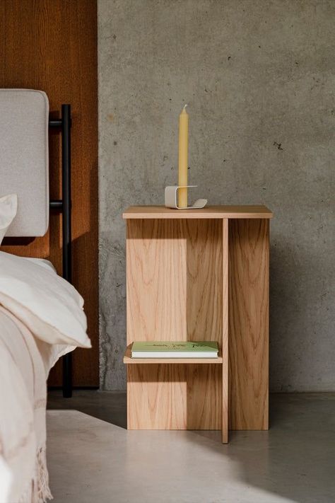 Tall Bedside Table, Oak Bedside Tables, Прикроватные Тумбочки, Large Candle Holders, Bedroom Essentials, Night Table, Oak Color, Night Stand, Diy Table