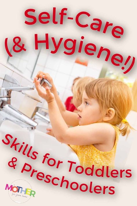 It's never to early to start teaching some valuable lessons on self-care & hygiene to young children. Check out these ten skills and how to teach them: Self Care For Preschoolers, Teaching Hygiene To Preschoolers, Self Care Activities For Toddlers, Preschool Self Help Skills, Self Care Activities For Preschoolers, Self Help Skills For Toddlers, Self Help Activities For Toddlers, Hygiene Activities For Toddlers, Health And Hygiene Activities For Kids