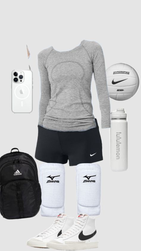 Volleyball fits!!!! Volleyball Training Outfits, Volleyball Tryouts Outfits, Volleyball Aesthetic Outfits, Volleyball Wishlist, Volleyball Practice Outfits, Volleyball Fits, Volleyball Outfits Aesthetic, Volleyball Aesthetic, St Pattys Day Outfit