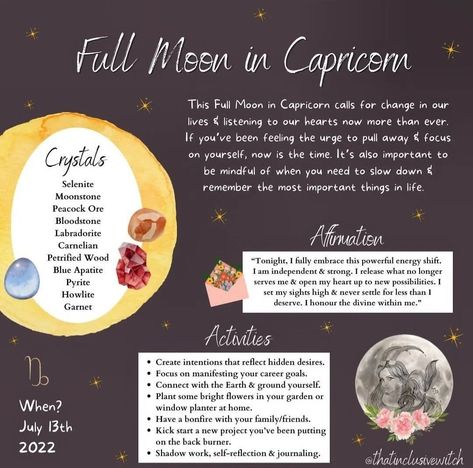 Full Moon In Capricorn 2024, Capricorn Full Moon, Full Moon In Capricorn, Moon Capricorn, Buck Moon, Moon In Capricorn, Goddess Witch, Tarot Reading Spreads, Capricorn Season