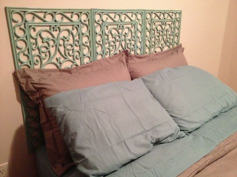 22 EASY & Creative DIY Headboard Ideas (That Won't Break The Bank!)  - Expert Home Tips Faux Headboard, Diy Headboards, Diy Headboard, Rubber Floor Mats, Headboard Designs, Rubber Flooring, Cubicle, My New Room, Home Hacks