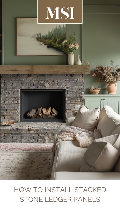 Ready to tackle a DIY stone project? 🙌 Check out our step-by-step guide on how to install stacked stone ledger panels like a pro! From prep to finishing touches, this blog covers everything you need to create a stunning feature wall, fireplace, or backsplash. 🛠️✨ Click to learn more! Small Stone Cottage, Stacked Stone Panels, Wall Fireplace, Professional Tips, Stone Panels, 2024 Design, Stacked Stone, Drop Cloth, Wall Fixtures