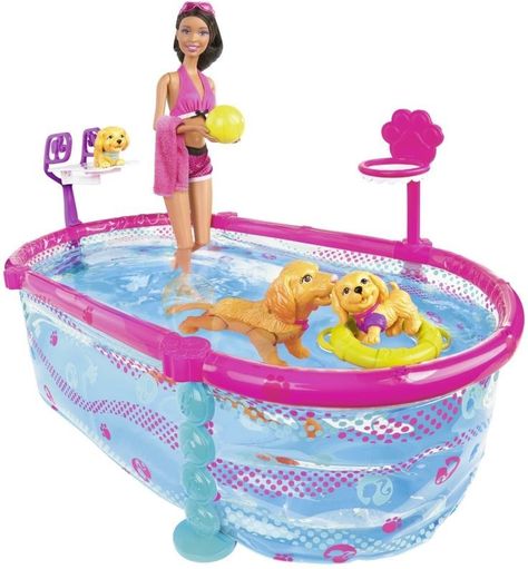 School Pool, Barbie Puppy, Frozen Toys, Barbie Playsets, Barbie Kids, Barbie Doll Set, Barbie Sets, Swim School, Princess Toys