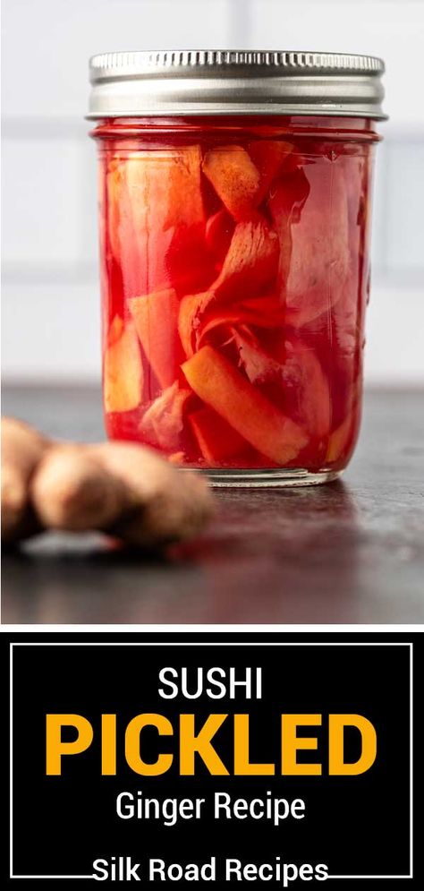 Pickled Ginger Recipe, Spice Combos, Asian Condiments, Ginger Recipe, Healthy Granola Bars, Drink Inspiration, Pickled Ginger, Vegetables Recipes, Homemade Condiments