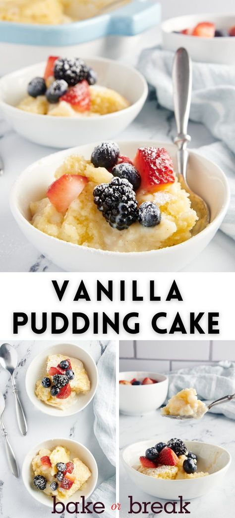 This easy Vanilla Pudding Cake is a no-fuss recipe that you’ll want to make again and again! With its lovely vanilla flavor, it’s delicious all on its own but it also pairs well with your favorite toppings. Recipes With Instant Vanilla Pudding, Recipes Using Vanilla Pudding, Vanilla Pudding Recipes Desserts, Instant Vanilla Pudding Recipes, Desserts With Vanilla Pudding, Pudding Cake Recipe Easy, Dessert With Vanilla Pudding, Vanilla Dump Cake, Recipes With Vanilla Pudding