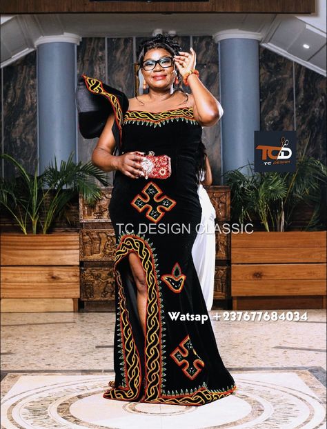 Tc toghu robe is an embodiment of  our culture  to unleash the hidden beauty in our fabrics, best for traditional weddings and any cultural event. Order with just your picture to our watsap +237677684034. We deliver worldwide Traditional Weddings, Fashion Traditional, African Fashion Traditional, Hidden Beauty, Your Picture, Traditional Fabric, Traditional Attire, Cultural Events, African Dresses