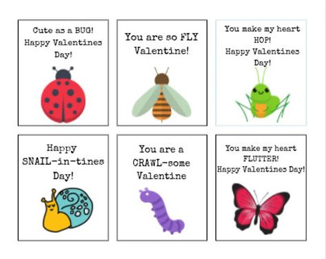 Bug Valentine Cards | Etsy Outer Space Valentines, Cute Christmas Cards, Class Valentines, Diy Toddler, Valentines School, Bugs And Insects, Valentine Cards, Valentines For Kids, Quotes For Kids