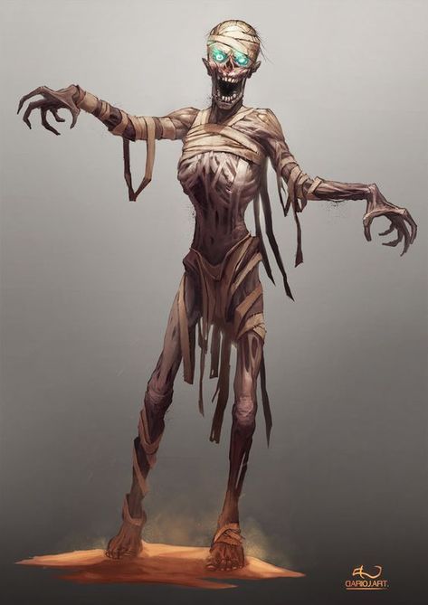 Egypt Concept Art, Tomb Kings, Arte Occulta, Egyptian Mummies, Zombie Art, D D Monsters, Heroic Fantasy, Zombie Girl, Dnd Monsters