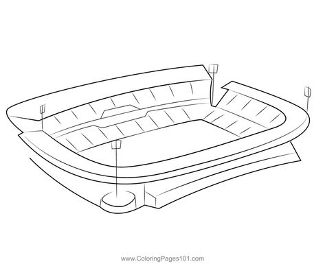 State Stadium Coloring Page Stadium Drawing, Neyland Stadium, Stadium Architecture, Arrowhead Stadium, Easy Doodle, Architecture Drawing Art, Club Logo, Easy Doodle Art, Football Stadiums